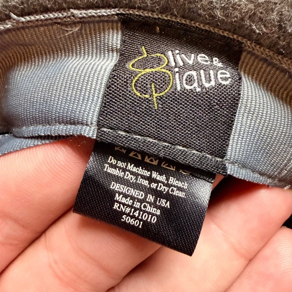 Olive & Pique Charcoal Grey Wool Felt Wide Brim Fedora Hat